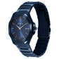 Titan Classic Slim Quartz Analog with Date Blue Dial Stainless Steel Strap Watch for Men 90167QM01