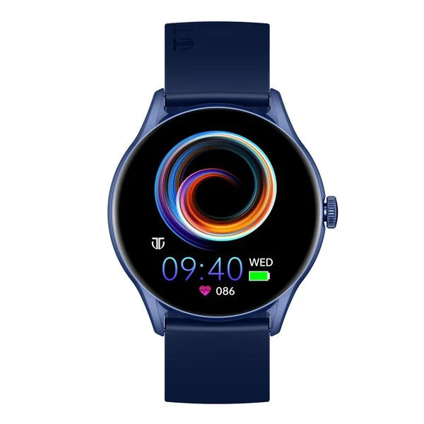 Titan Evoke Blue: Luminous AMOLED Display & Water-Resistant Smartwatch 90172ap02