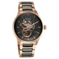 Titan Ceramic Fusion Automatic Black Dial Rose Gold Dual-Toned Stainless Steel Bracelet Watch for Men 90174kd03