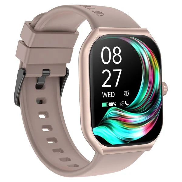 Titan Smart Watch with 4.97 CM Super AMOLED Display | 410 x 502 Pixel Resolution | AI Voice Assistant With Beige Strap 90188ap06