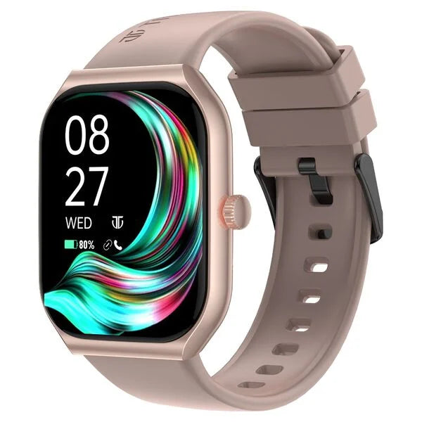 Titan Smart Watch with 4.97 CM Super AMOLED Display | 410 x 502 Pixel Resolution | AI Voice Assistant With Beige Strap 90188ap06