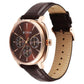 Titan Classique Suave Quartz Brown Dial Brown Leather Strap Watch for Men 90189WL01