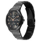 Titan Classic Slim Multifunction Quartz Multifunction Black Dial Stainless Steel Strap Watch For Men 90198NM01