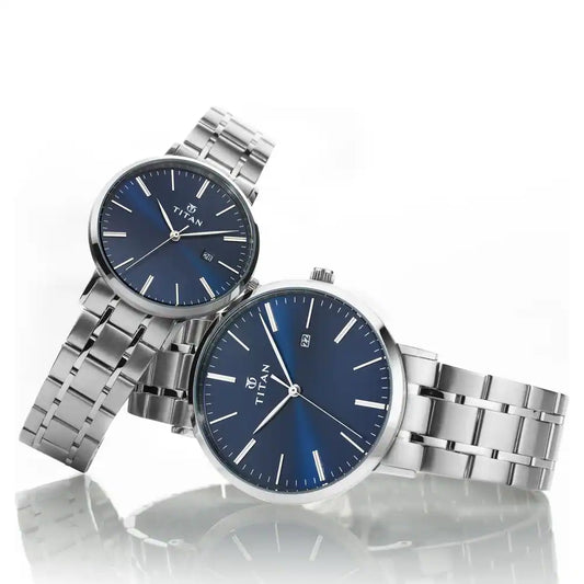 Blue Dial Stainless Steel Strap Watch  NP9400294202SM01