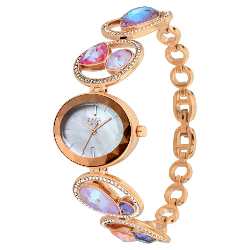 Titan Raga Moments of Joy Mother of Pearl Dial Analog Metal Strap watch for Women NR95127WM01F / NS95127WM01F