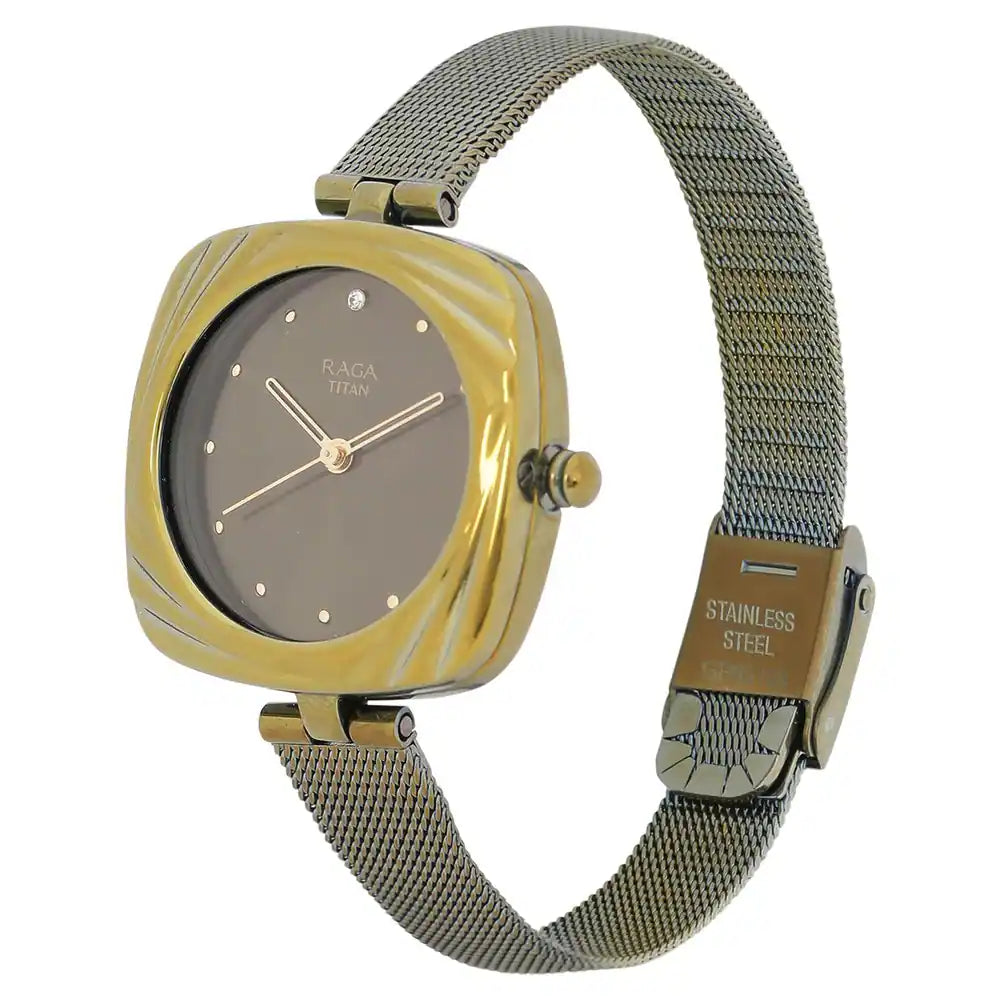 Crystalline Delight watch, Swiss Made, Metal bracelet, White, Stainless  steel