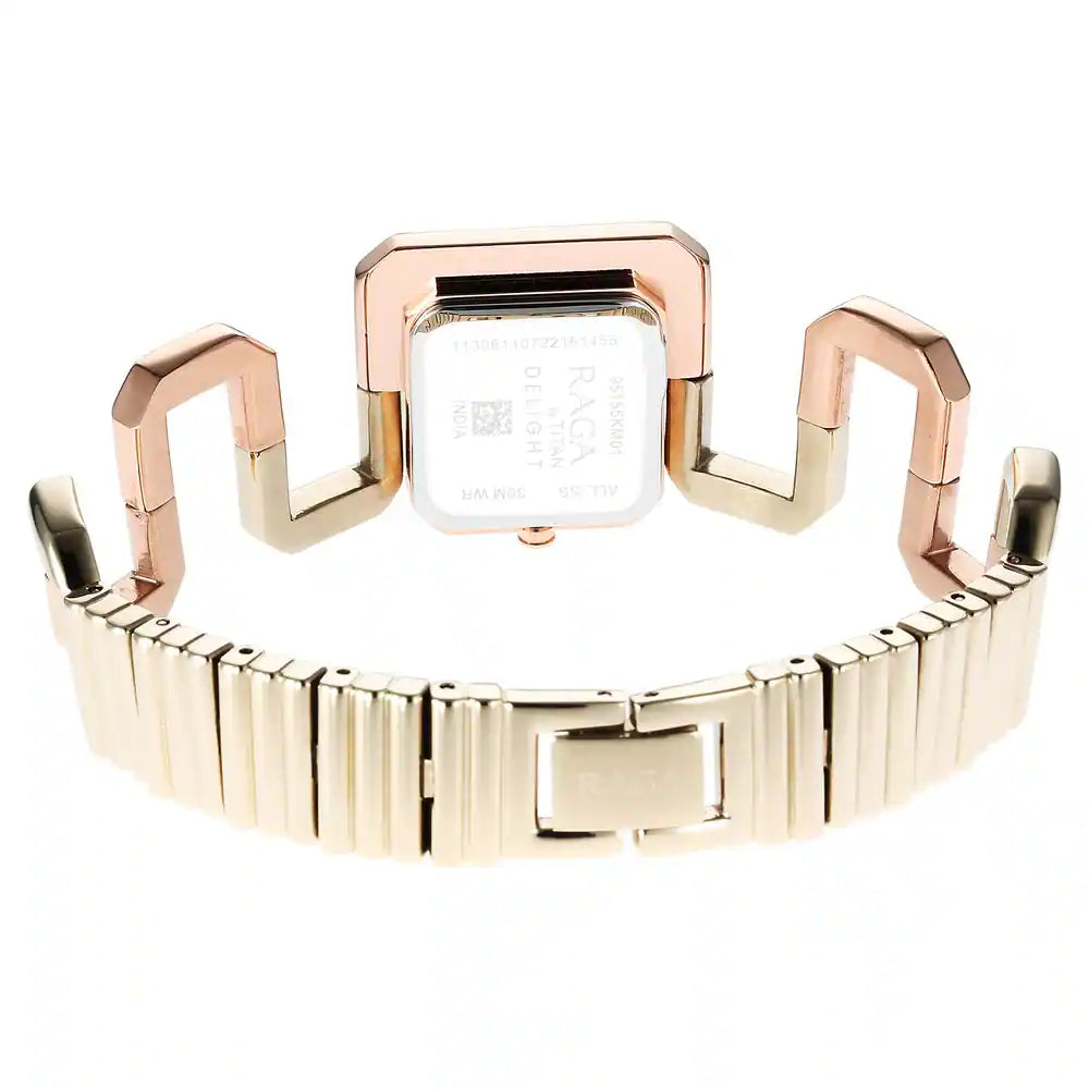 Raga Delight Rose Gold Dial Stainless Steel Strap Watch 95155KM01 / NS95155KM01