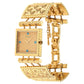 TITAN Raga X Masaba Golden Dial Steel & Brass Strap Watch 95166YM01