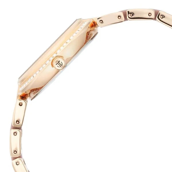 Titan Acetate Mother Of Pearl Quartz Multifunction Strap watch for Women 95187kd02