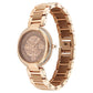 Titan Acetate Mother Of Pearl Quartz Multifunction Hybrid Strap Watch for Women 95187KD03