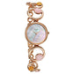 Titan Raga New You Quartz Analog Mother Of Pearl Citrine and Rose Quartz stones Strap for Women 95194WM01F