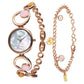 Titan Raga New You Quartz Analog Mother Of Pearl Citrine and Rose Quartz stones Strap for Women 95194WM01F