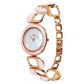 Titan Raga New You Quartz Analog Mother Of Pearl Dial Rose Quartz stone Strap Watch for Women 95196WM01