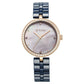 Titan Purple Ceramics Quartz Analog Mother of Pearl Dial Blue Ceramic Strap Watch For Women 95215KC03