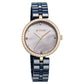 Titan Purple Ceramics Quartz Analog Mother of Pearl Dial Blue Ceramic Strap Watch For Women 95215KC03