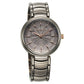 Titan Aura Quartz Analog Titanium Dial With Titanium Stainless Steel Strap Watch for Women 95240KM01