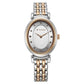 Titan Aura Quartz Analog Silver Dial With Two Toned Stainless Steel Strap Watch For Women 95242KM01