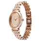 Titan Aura Quartz Analog Rose Gold Dial Rose Gold Stainless Steel Strap Watch for Women 95242WM01