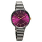 Titan Aura Quartz Analog Purple Dial Stainless Steel Strap Watch for Women 95245KM01