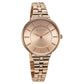 Titan Aura Quartz Analog Rose Gold Dial Stainless Steel Strap Watch for Women 95245WM01