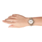 Titan Raga Showstopper Quartz Analog White Dial Metal Strap Watch for Women 95278WM01