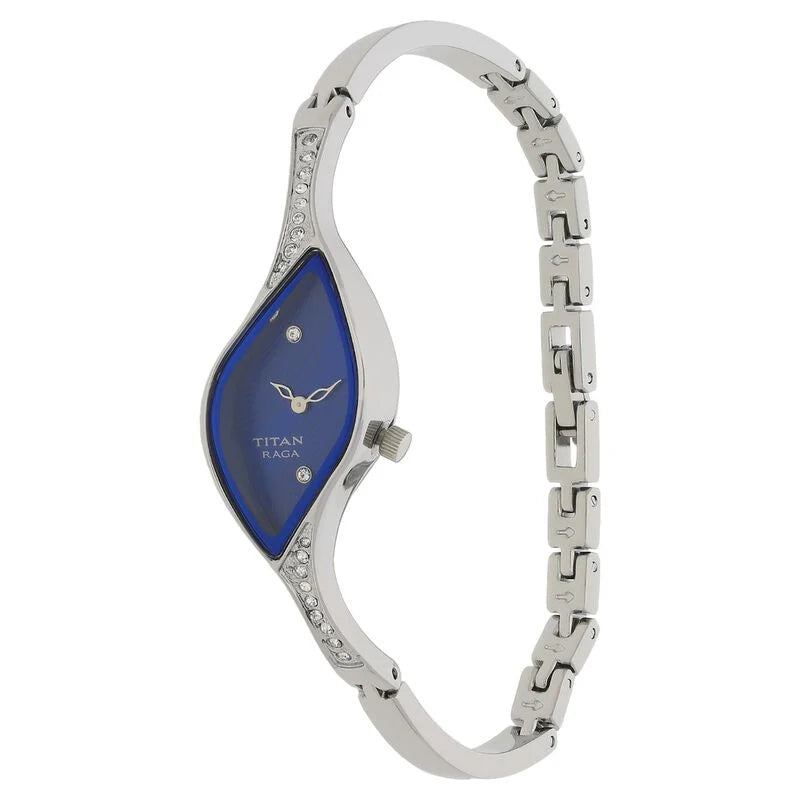 Titan Raga Blue Dial Quartz Analog Metal Strap watch for Women NS9710SM01  / 9710SM01