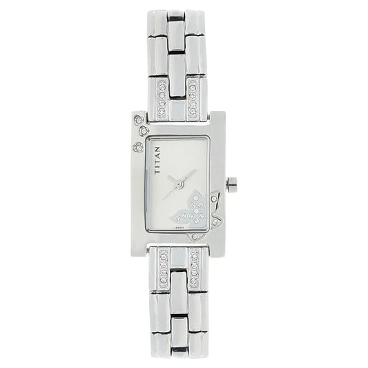 Titan Raga Silver Dial Analog Metal Strap Watch for Women NS9716SM01 / 9716SM01