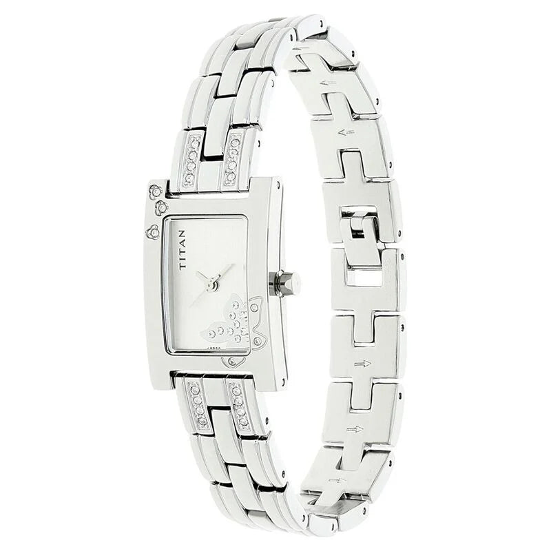 Titan Raga Silver Dial Analog Metal Strap Watch for Women NS9716SM01 / 9716SM01