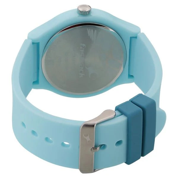 Fastrack Quartz Analog Blue Dial Silicone Strap Watch for Unisex ns9915pp53 / 9915pp53