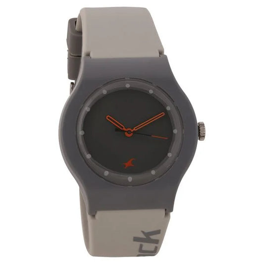 Fastrack Quartz Analog Grey Dial Silicone Strap Watch for Unisex ns9915pp59