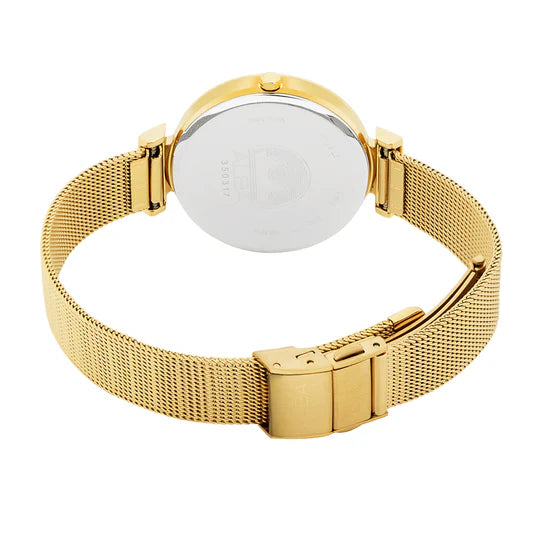 Silver Shimmer Dial With Gold Straps Ladies Watch AH7CA2X1