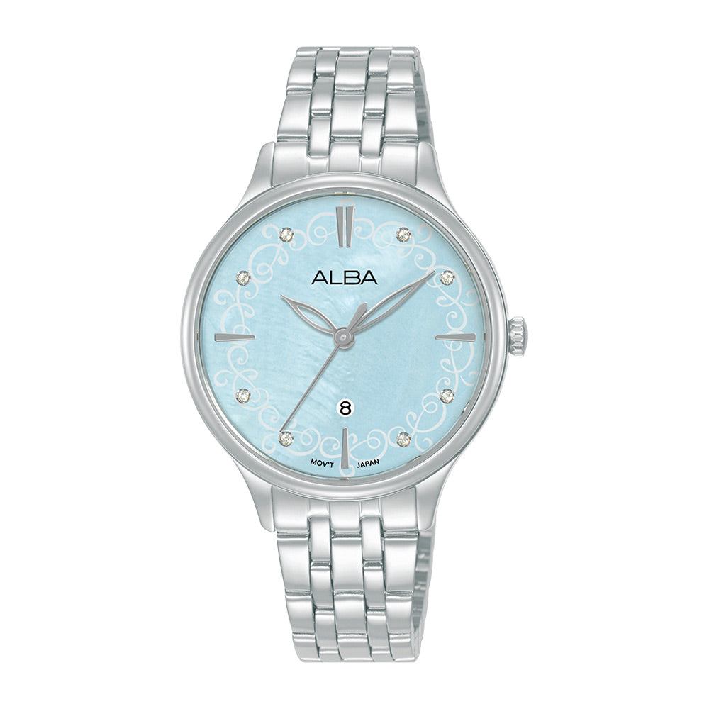 Light Blue MOP Patterned Dial-AH7CR9X1