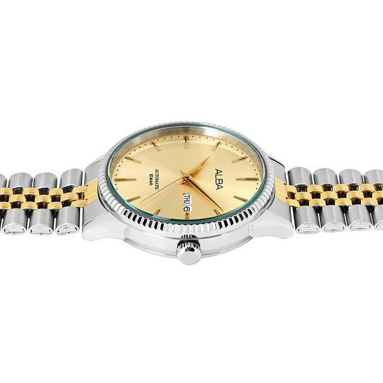 ALBA Gold+Silver Strap Mechanical AL4233X1