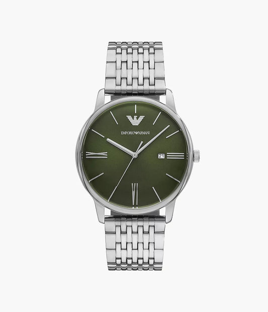 Emporio Armani Three-Hand Date Stainless Steel Watch AR11644