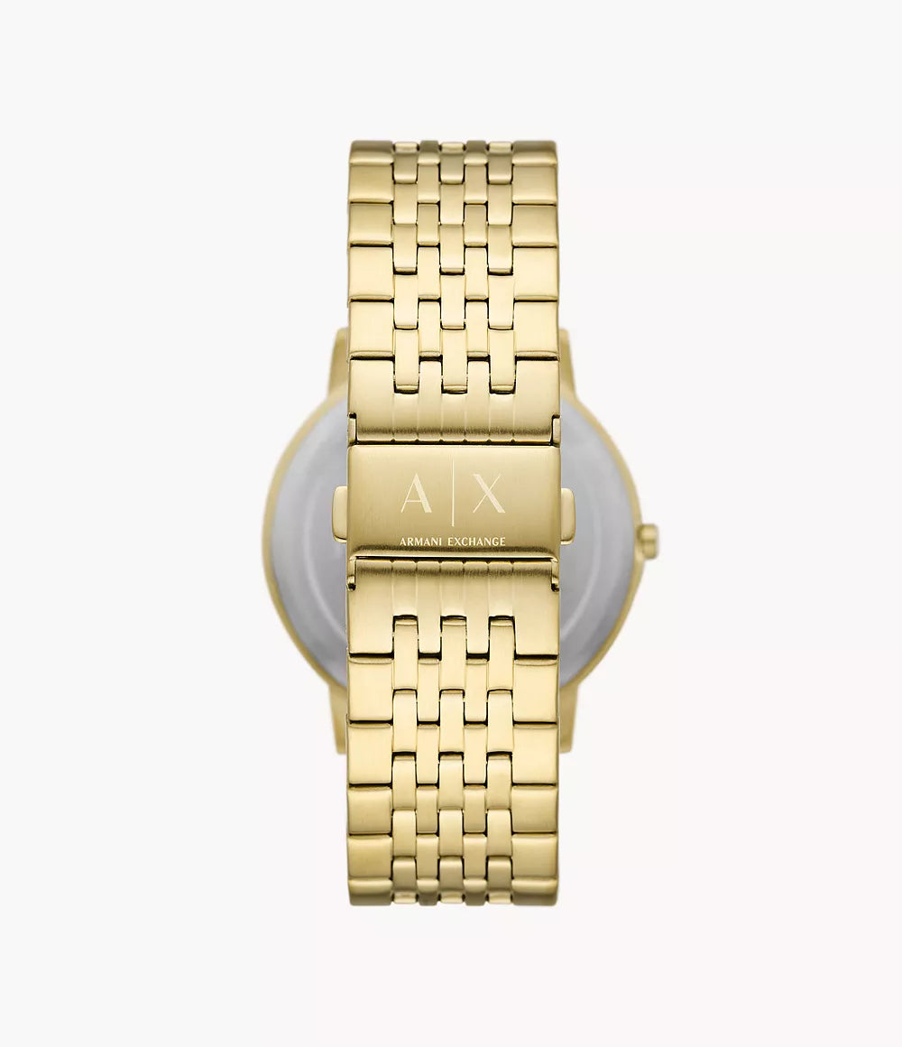 Armani Exchange Two-Hand Gold-Tone Stainless Steel Watch AX2871