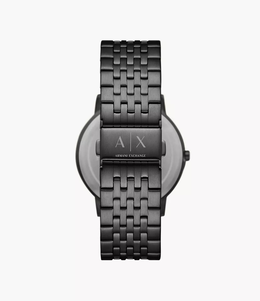 Armani Exchange Two-Hand Black Stainless Steel Watch AX2872