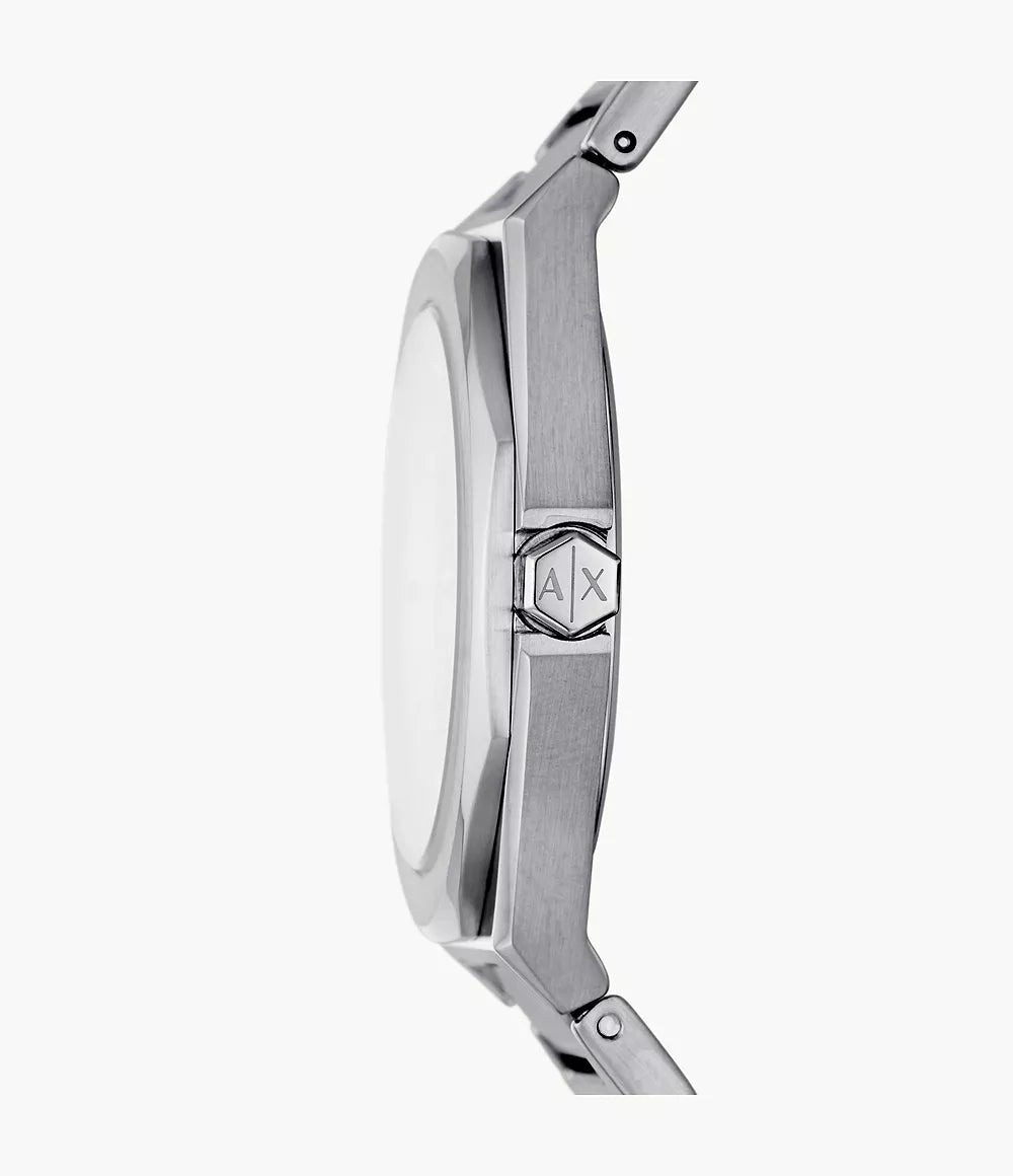 Armani Exchange Three-Hand Stainless Steel Watch AX4606