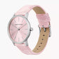 Armani Exchange Three-Hand Pink Leather Watch AX5590