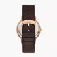 Armani Exchange Three-Hand Brown Leather Watch AX5592