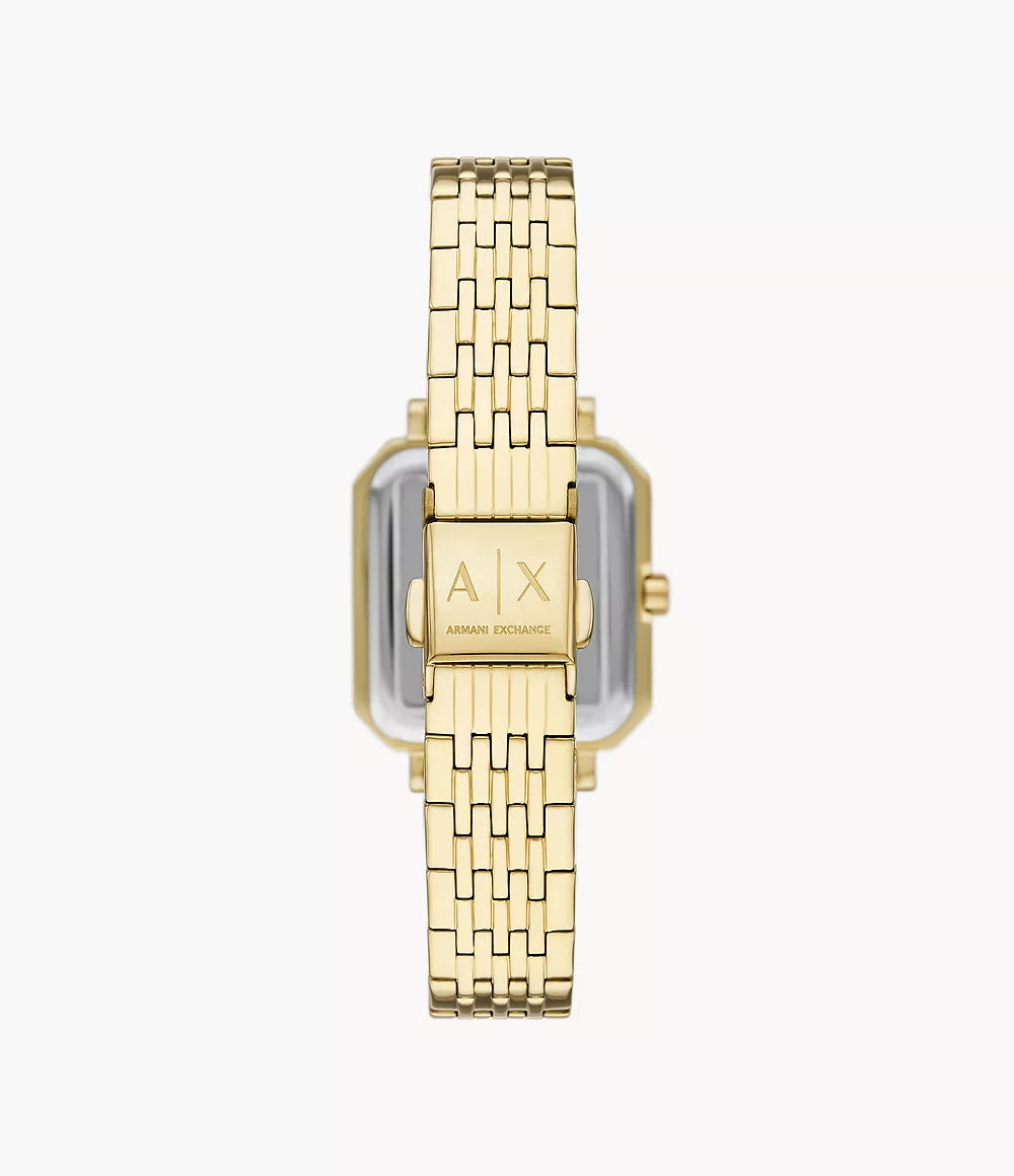 Armani Exchange Three-Hand Gold-Tone Stainless Steel Watch AX5725