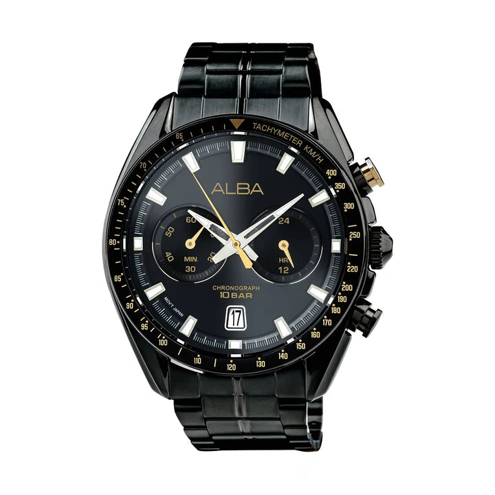 Alba Black Dial Chronograph Watch A4B013X1