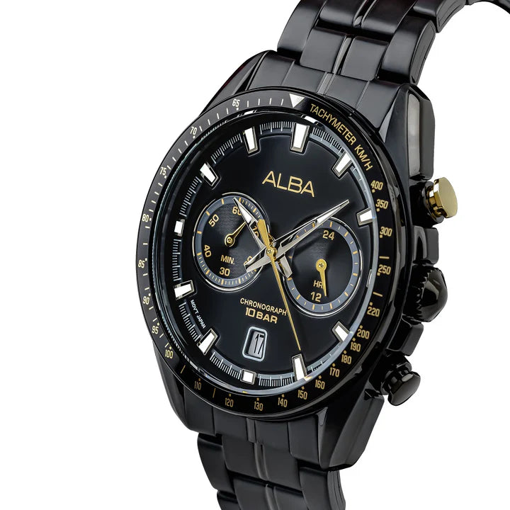 Alba Black Dial Chronograph Watch A4B013X1