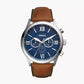 Flynn Chronograph Brown Leather Watch BQ2125