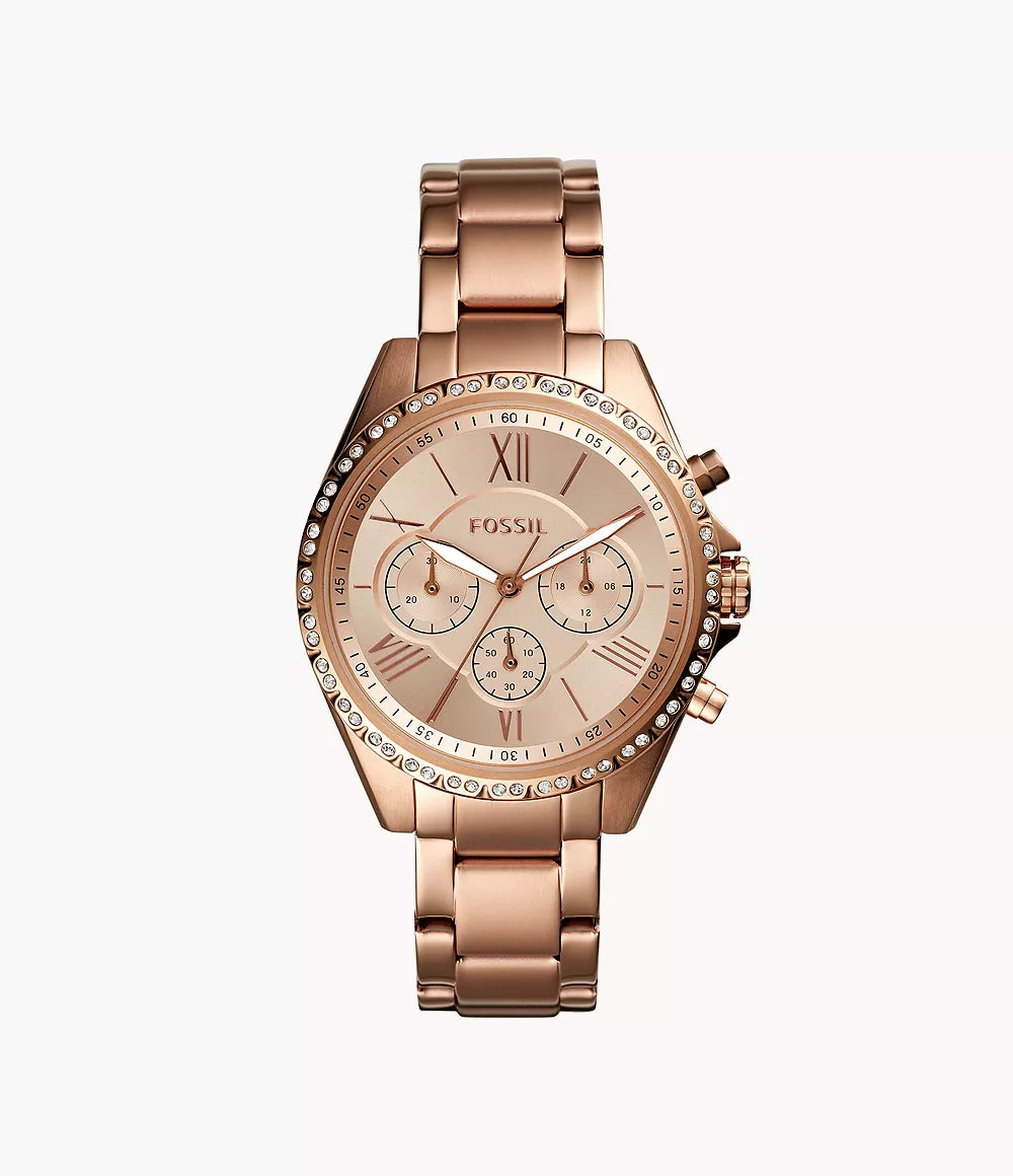 Modern Courier Chronograph Rose Gold-Tone Stainless Steel Watch BQ3377