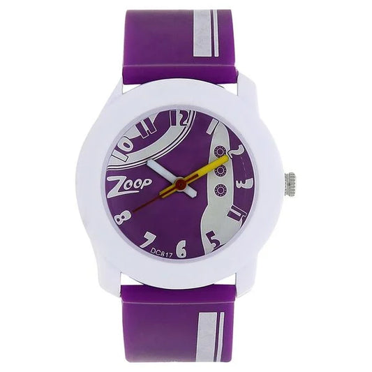 Zoop By Titan Quartz Analog Purple Dial Plastic Strap Watch for Kids nsc3025pp25