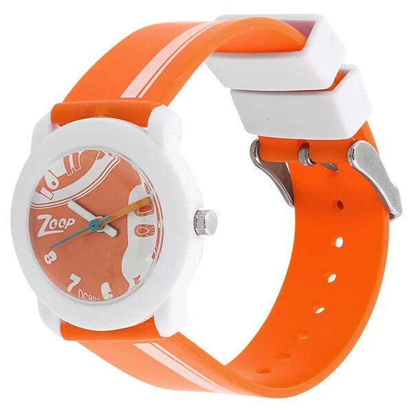 Zoop By Titan Quartz Analog Orange Dial Plastic Strap Watch for Kids nsc3025pp29