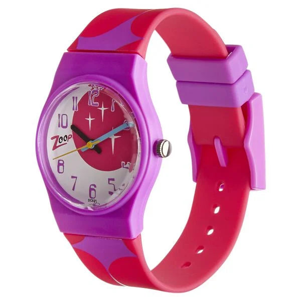 Zoop By Titan Quartz Analog Multicoloured Dial PU Strap Watch for Kids nsc3028pp08