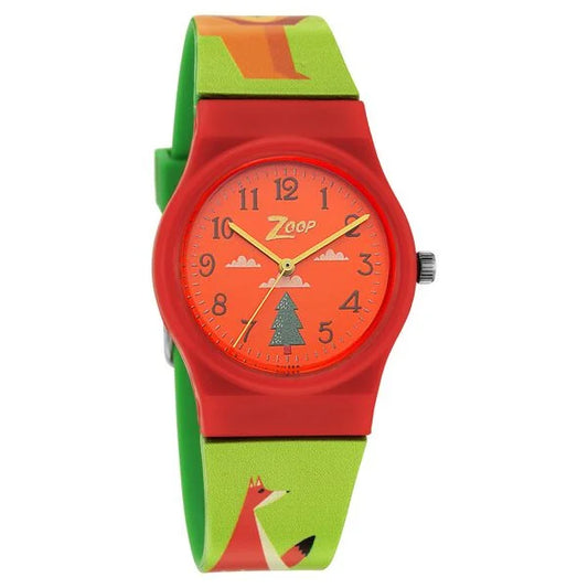 Zoop By Titan Quartz Analog Red Dial Plastic Strap Watch for Kids 3028pp12w