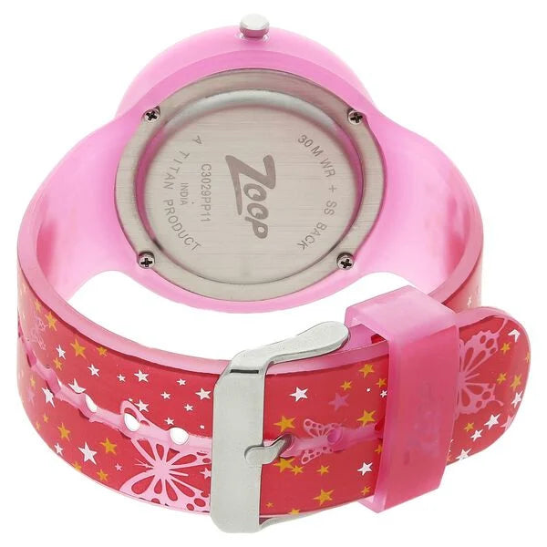 Zoop By Titan Quartz Analog Blue Dial PU Strap Watch for Kids nsc3029pp11w