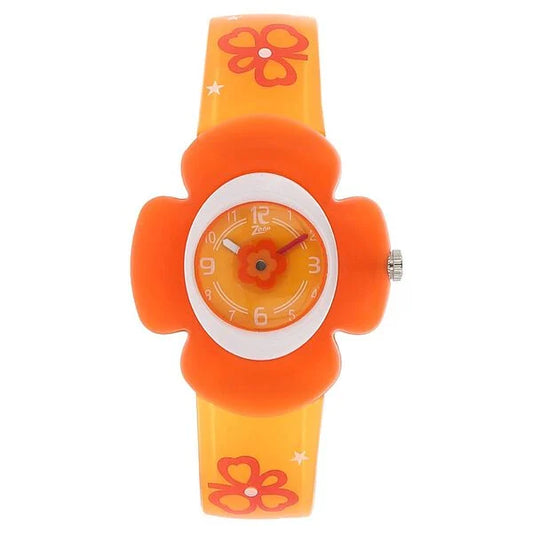 Zoop By Titan Quartz Analog Orange Dial PU Strap Watch for Kids nsc4008pp02